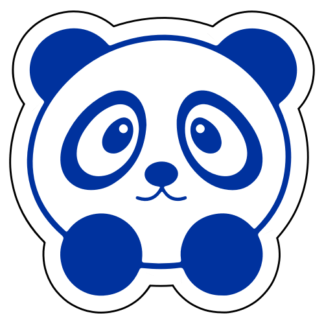 Sweet Little Panda Sticker (Blue)